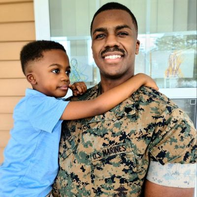 military man and his young son