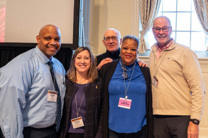 Five staff members at the Maryland Student Affairs Conference