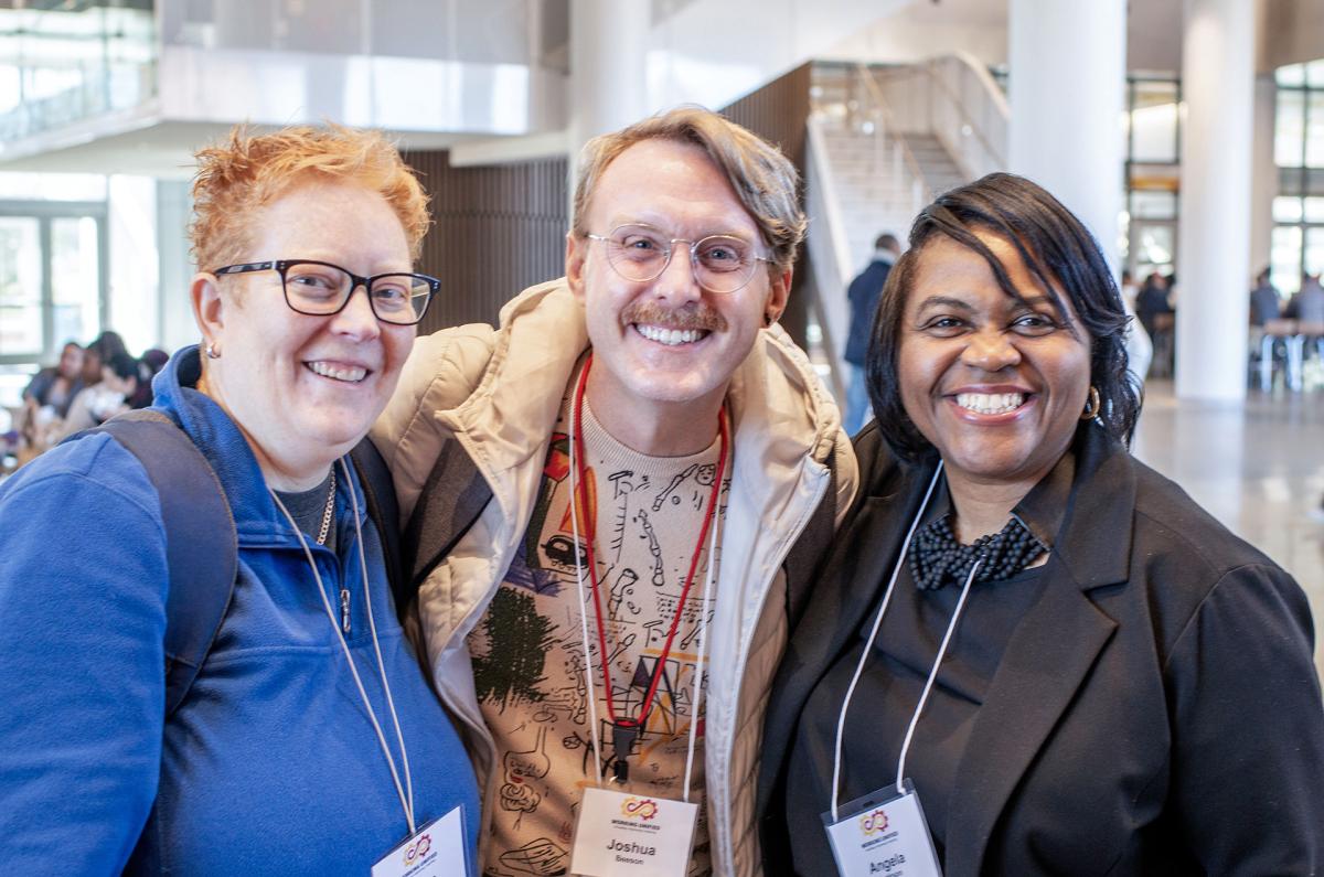 Three member of Residential Facilties gather for a picture
