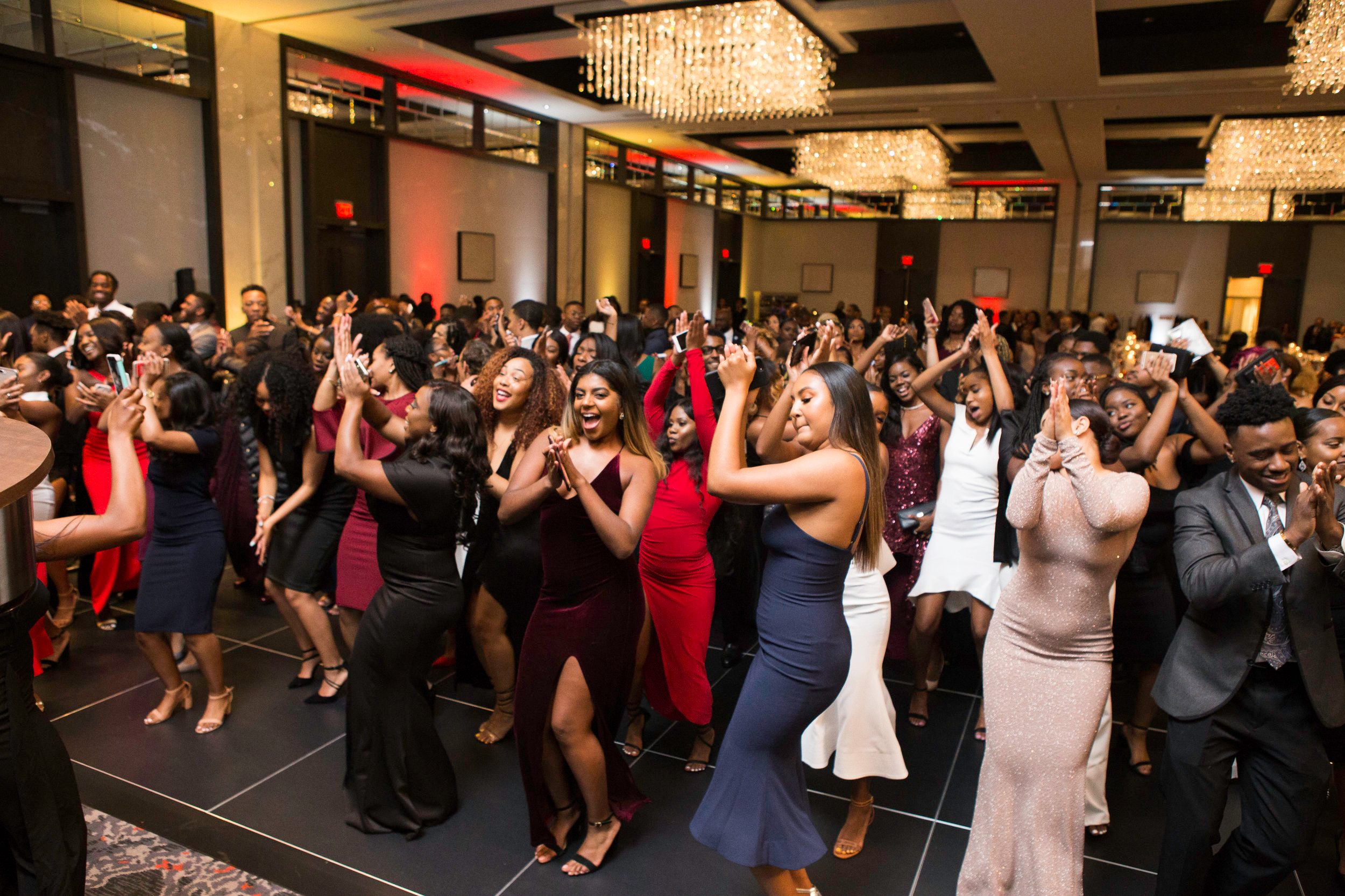 A group of University of Maryland students dancing.
