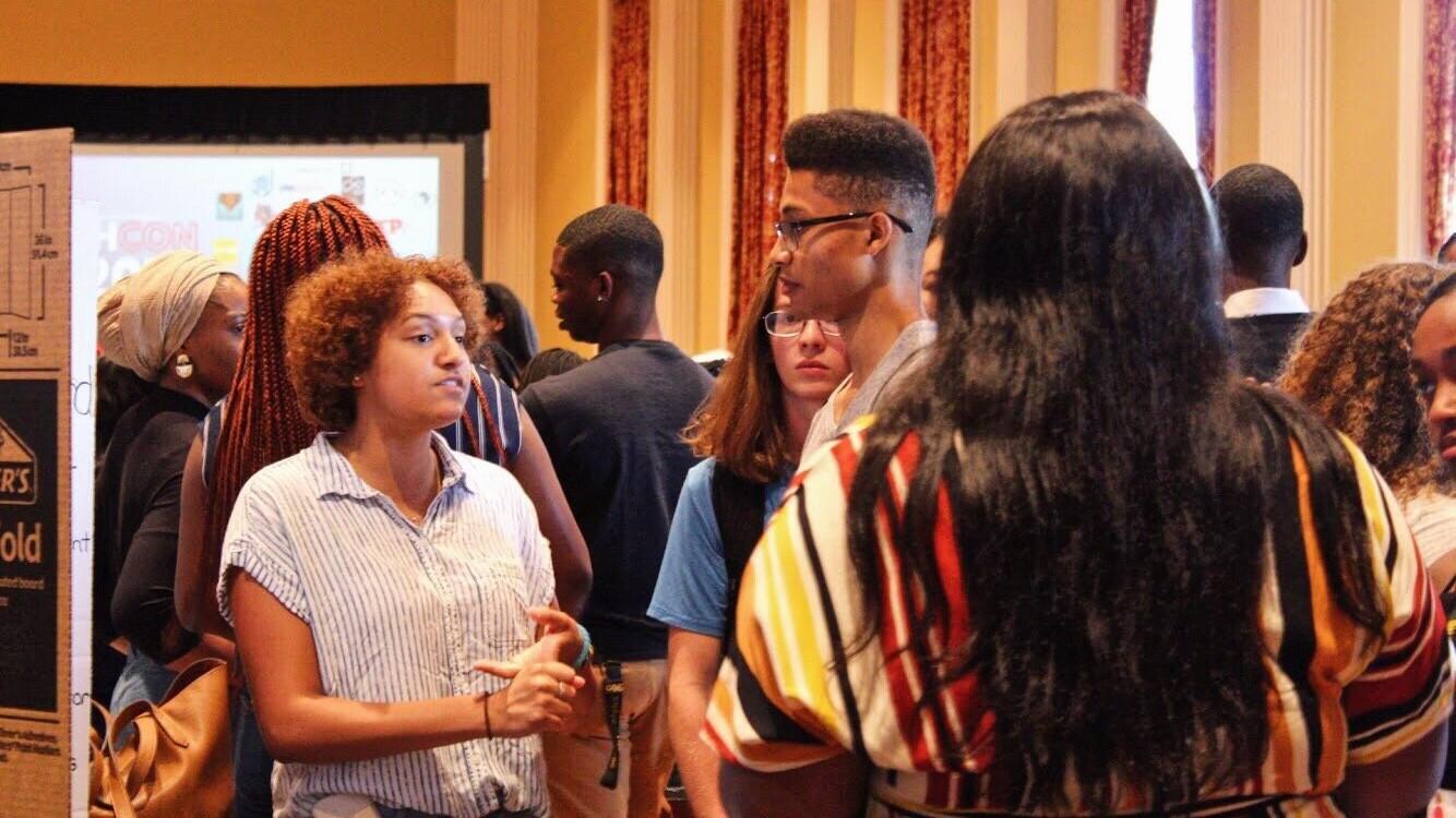 A group of students attending a Student Success Initiative event.