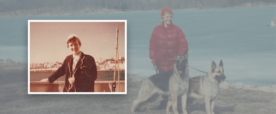 Photo of Judith Helen Hager and her dogs