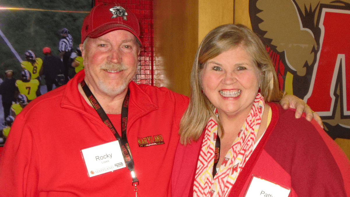 Rocky Lopes standing next to Vice President Patty Perillo. 