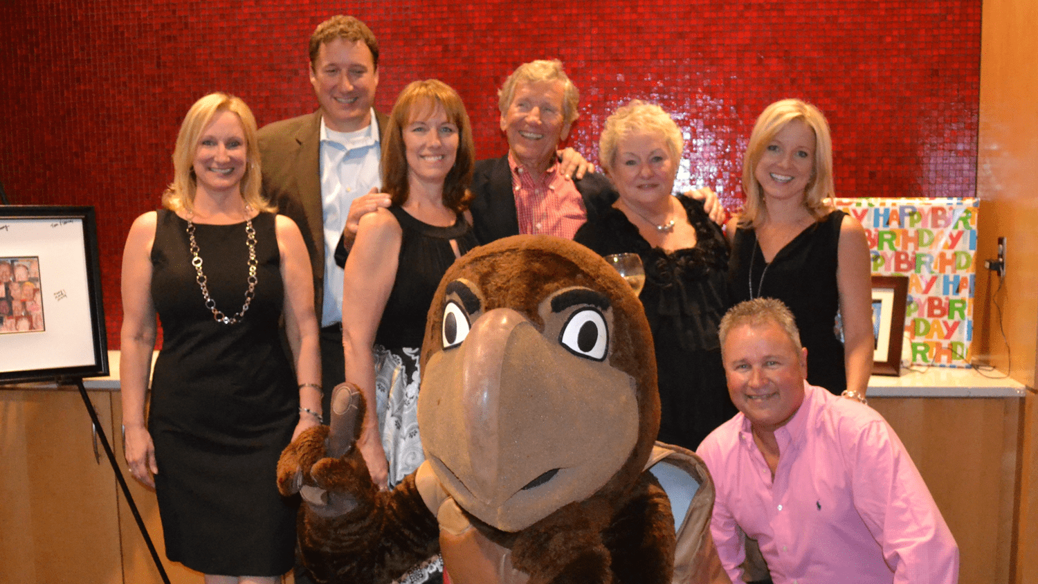 Photo of Thomas Harris with his family and Testudo.